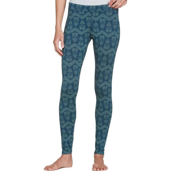 Toad&Co Pants - Toad & Co Printed Lean Leggings Organic Cotton Size XS Blue Geometric Run Yoga